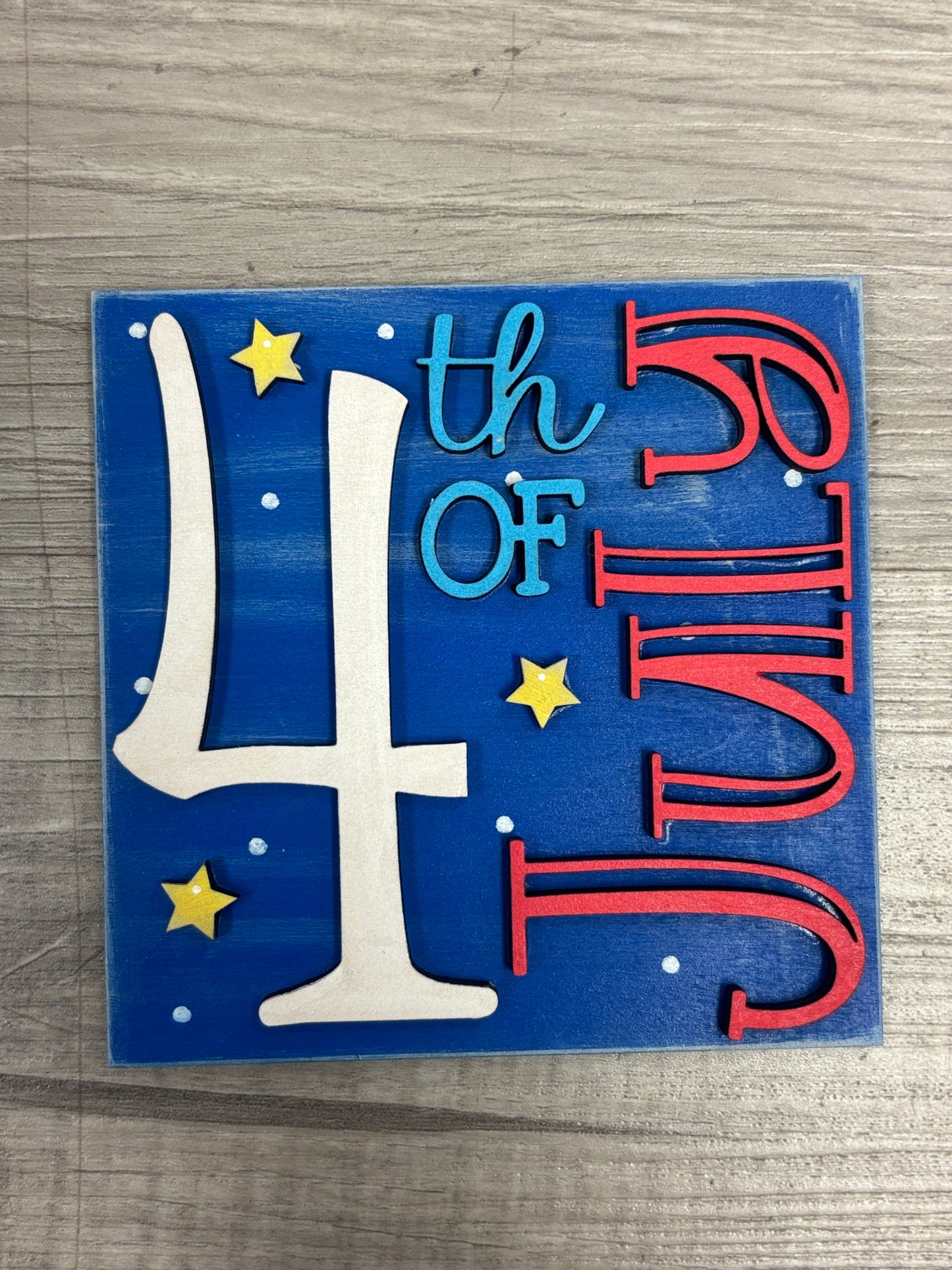 Patriotic July 4th square inserts