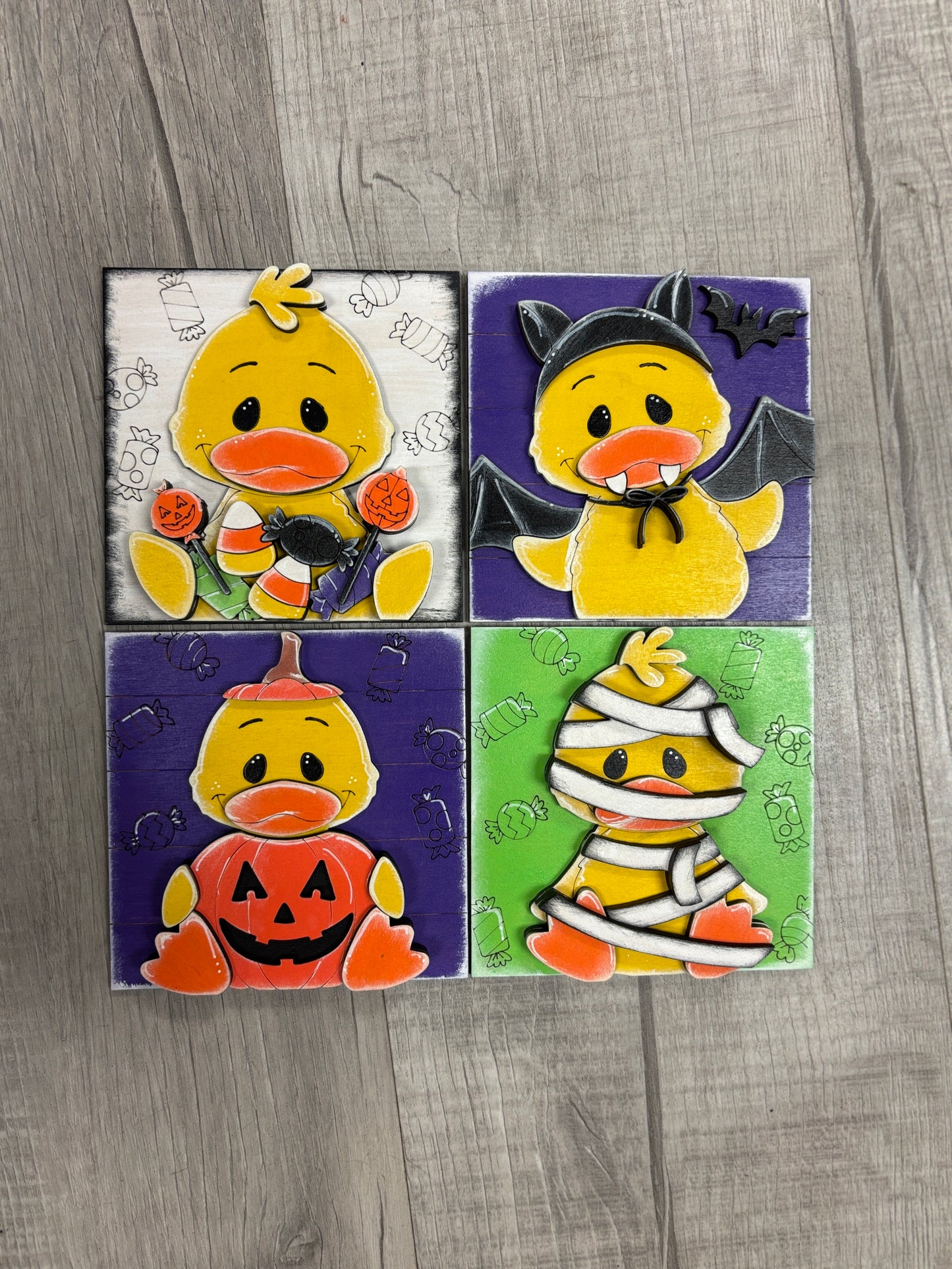 Duck Halloween interchangeable square inserts