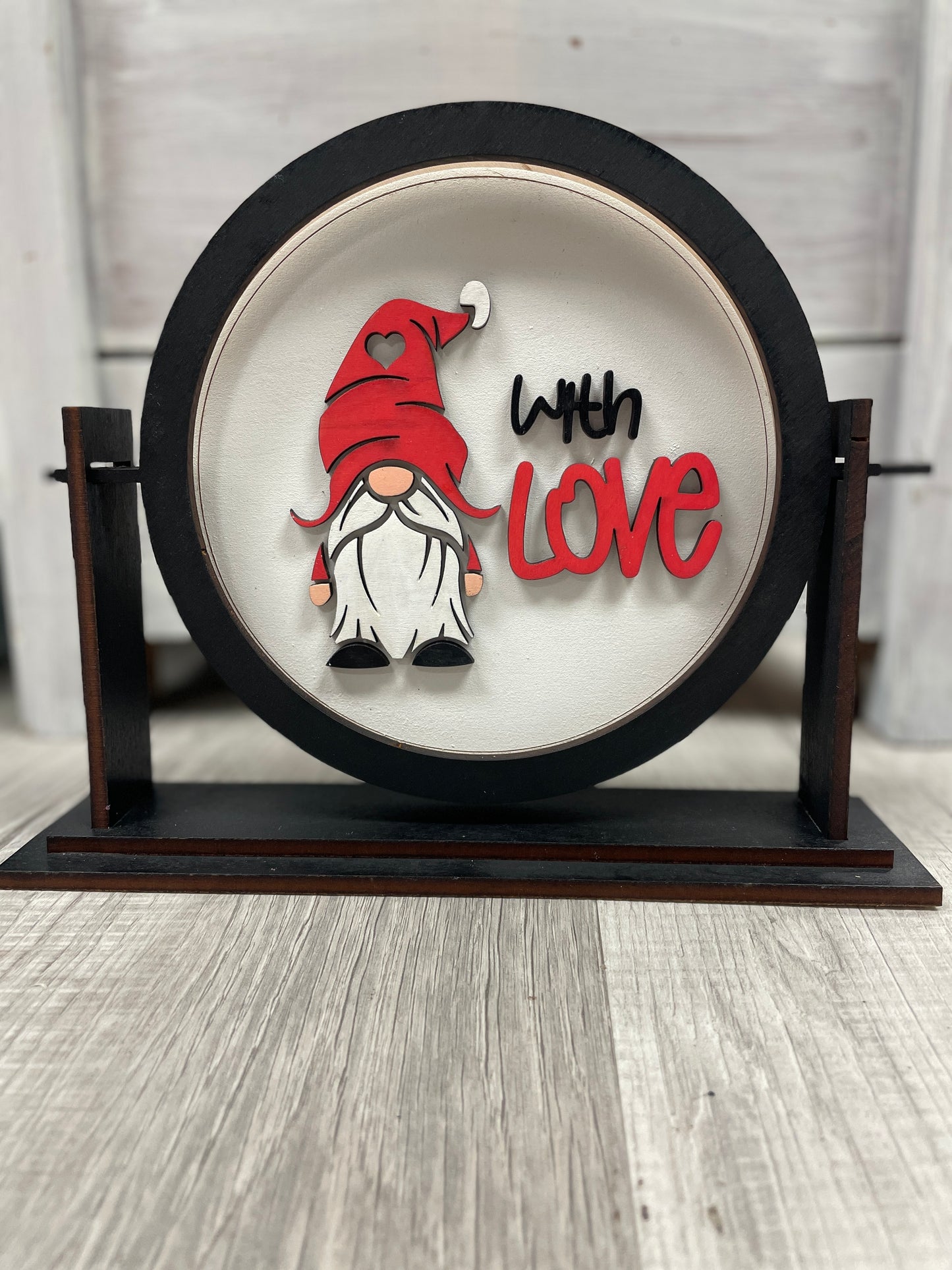 With love, gnome valentines interchangeable round insert