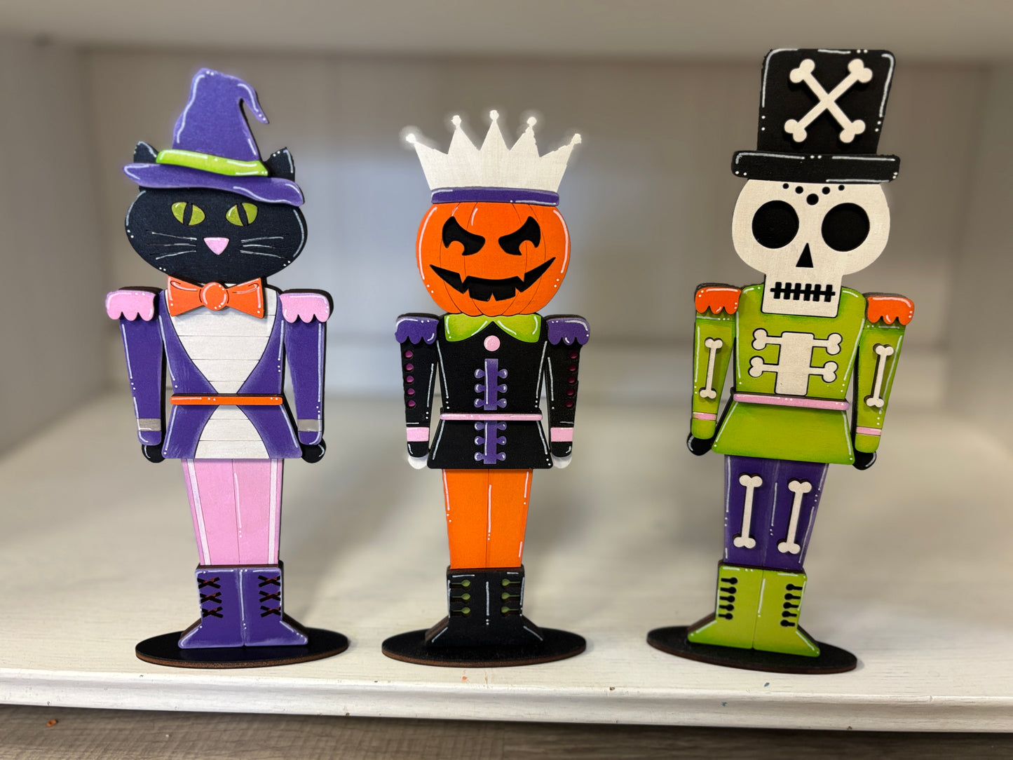 Mini standing Halloween nutcrackers
