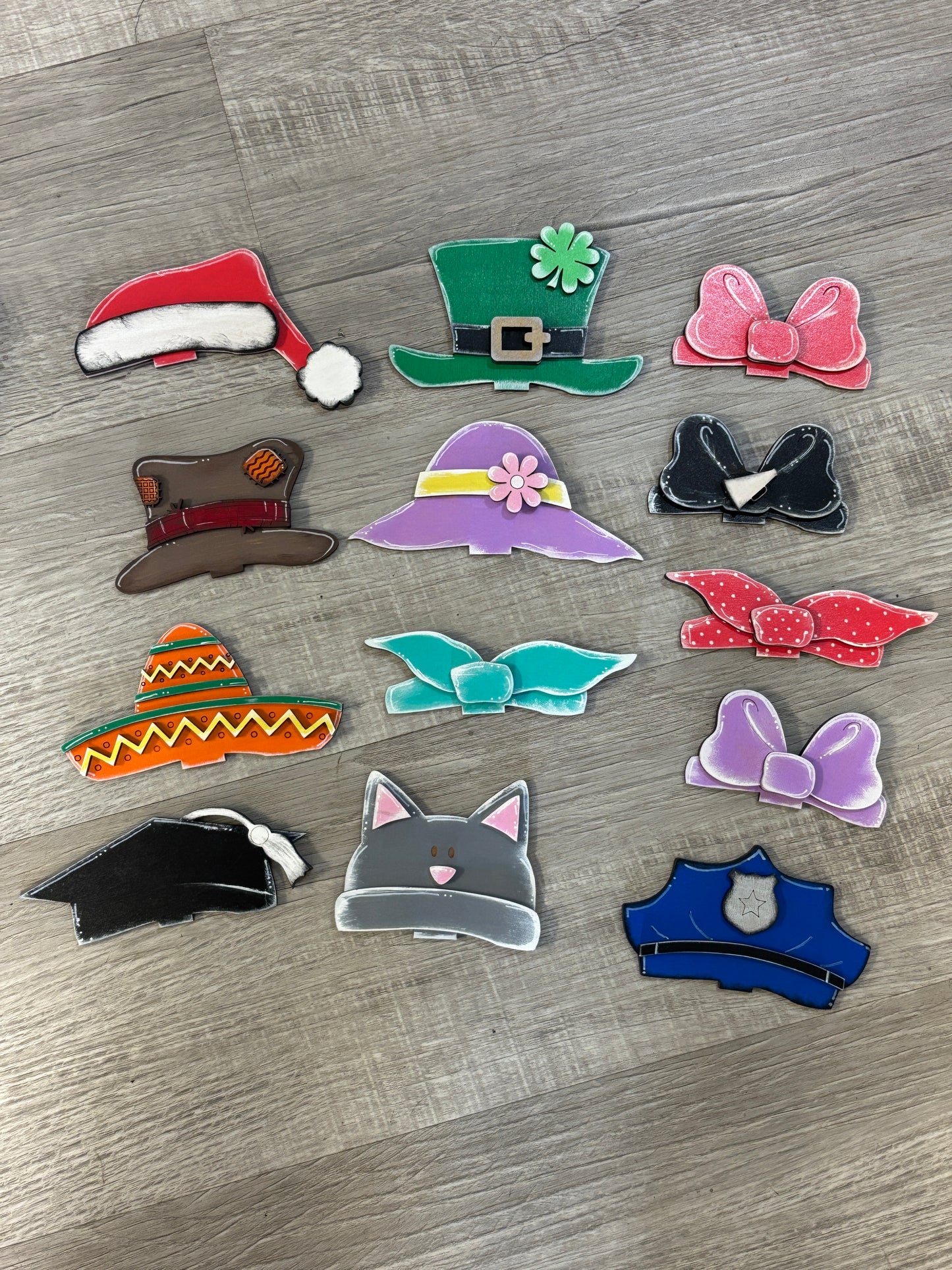 Interchangeable hats for the Standing Animals & gnomes