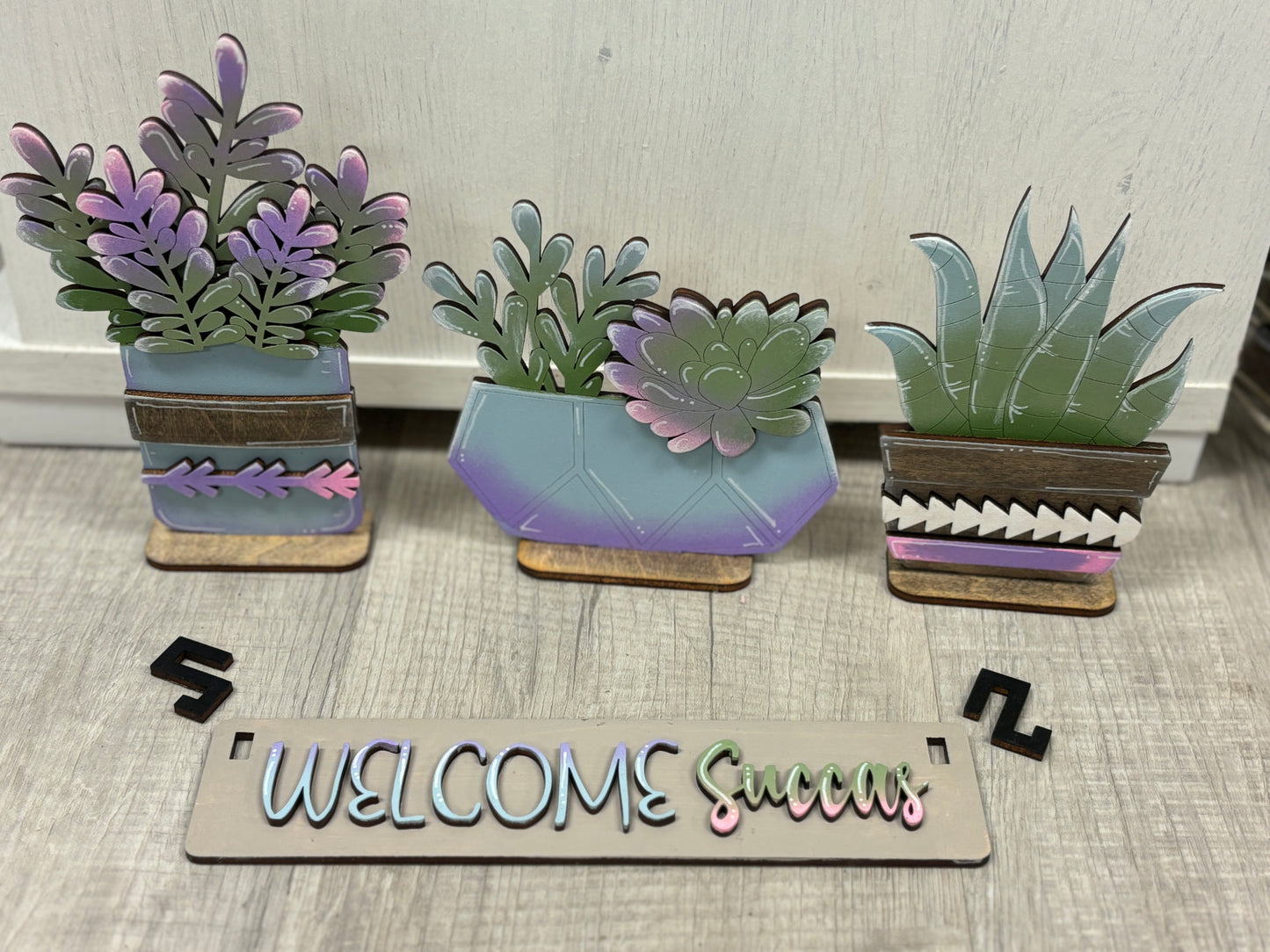 Succulent wagon/shelf interchangeable set