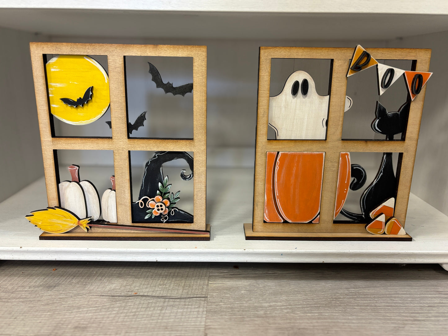 Fall Autumn Halloween Window shelf sitter