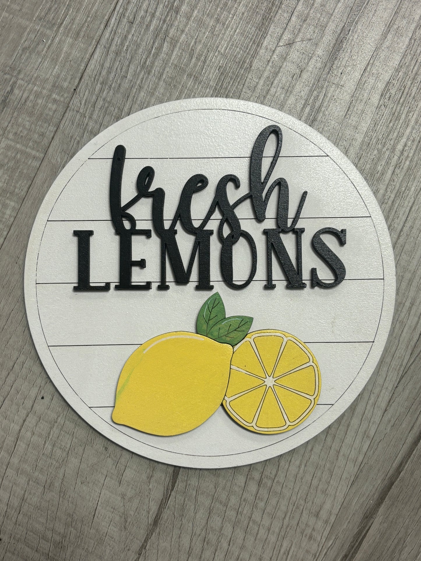 Fresh lemons interchangeable round insert