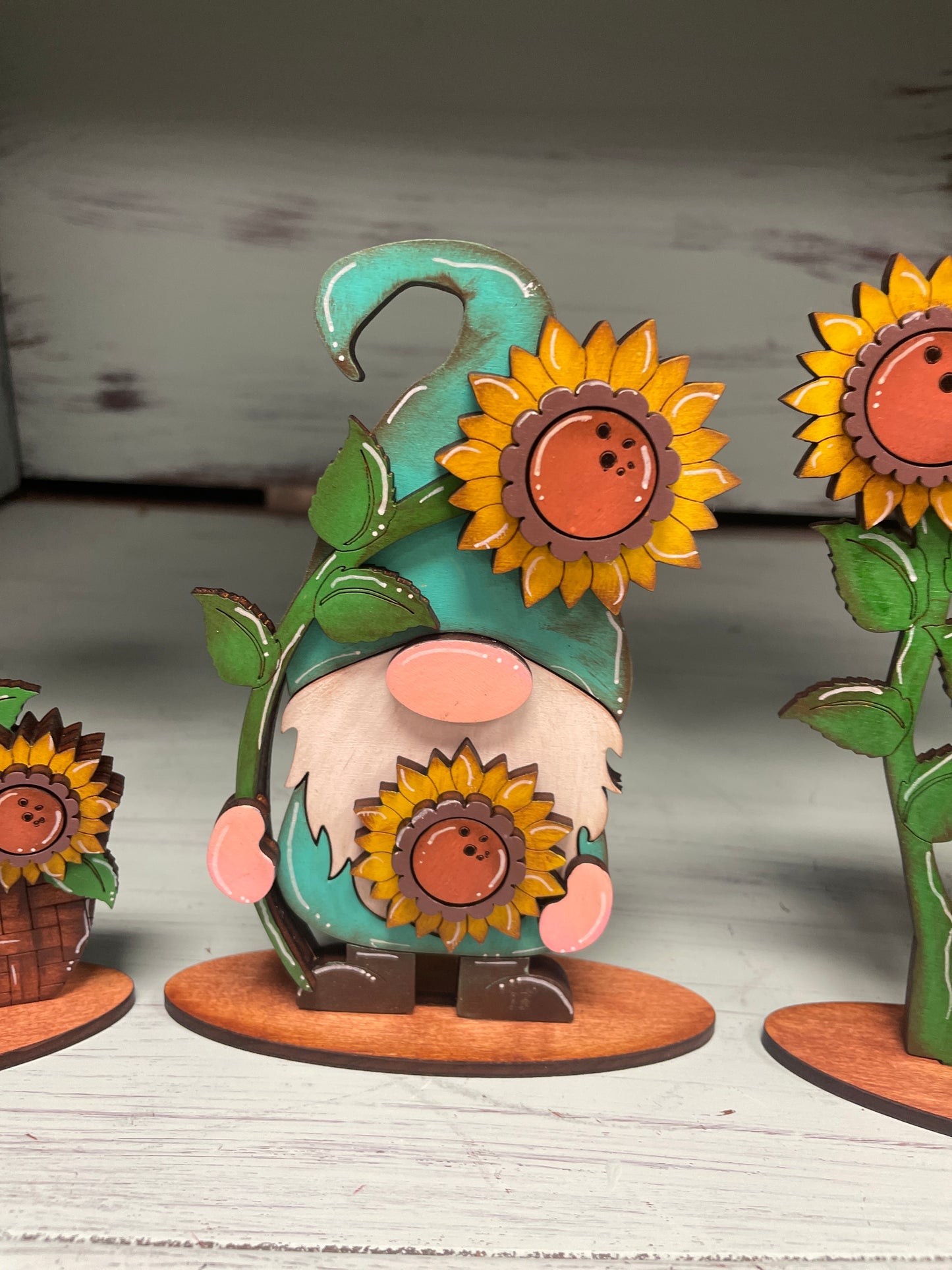 Mini sunflower gnomes
