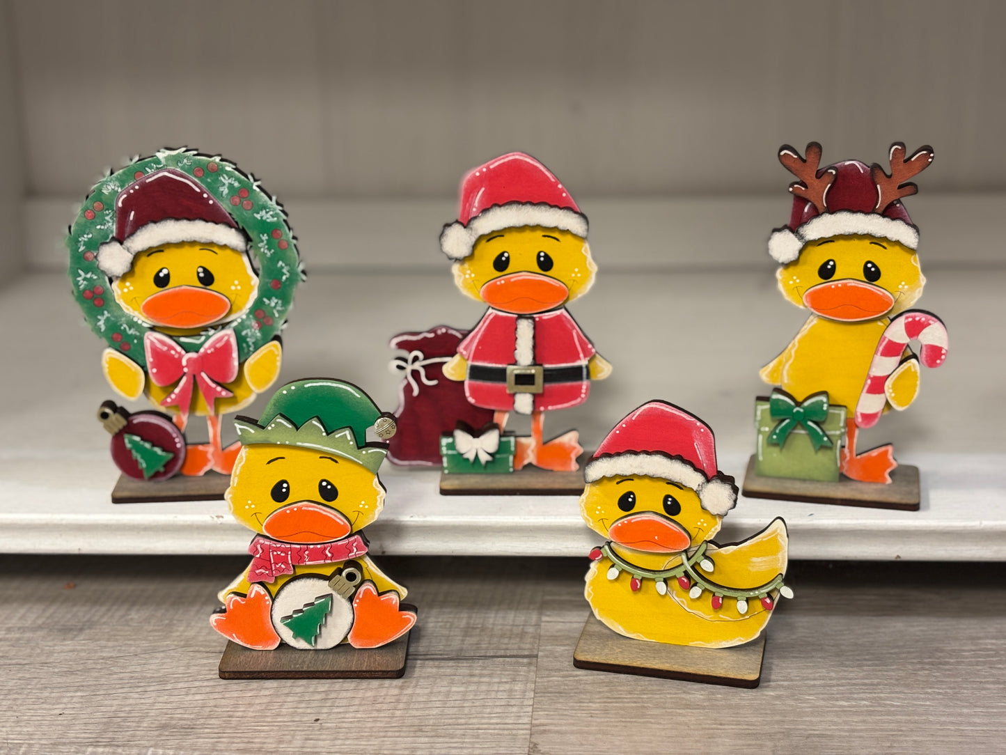 Standing Christmas ducks
