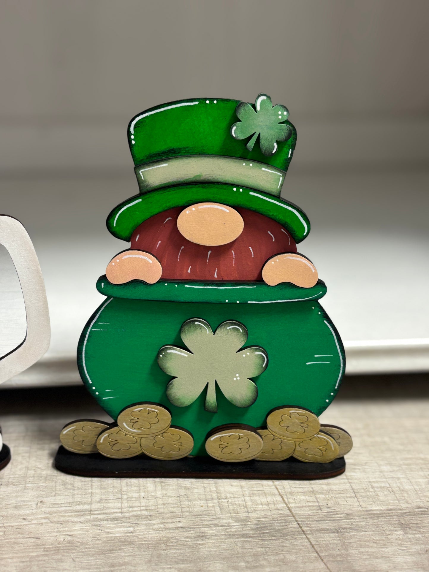 standing St. Patrick’s Day shelf sitter gnomes