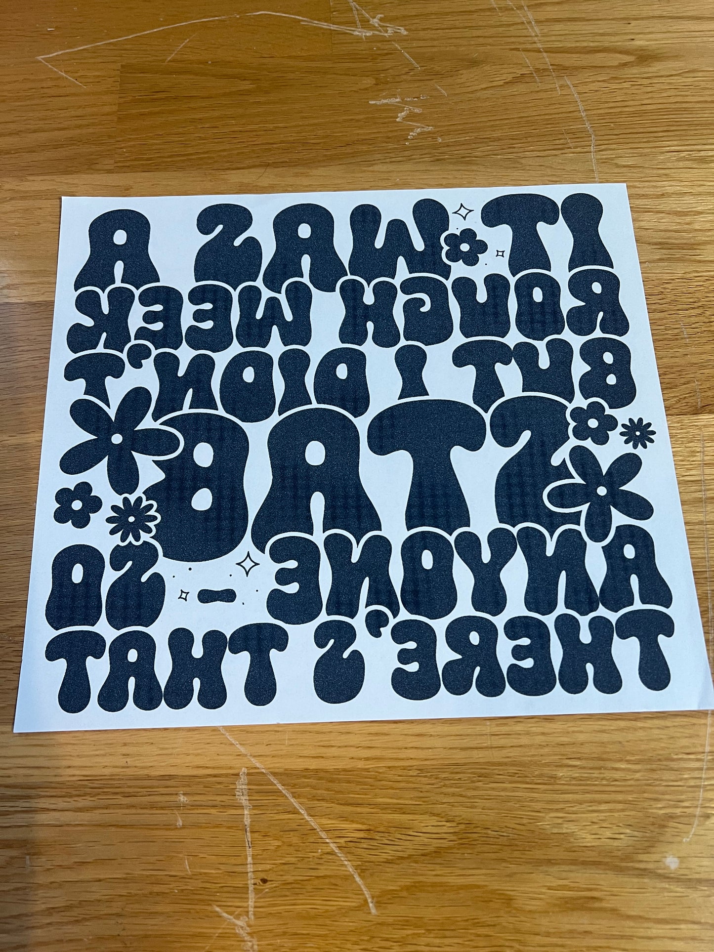 It was a rough week…