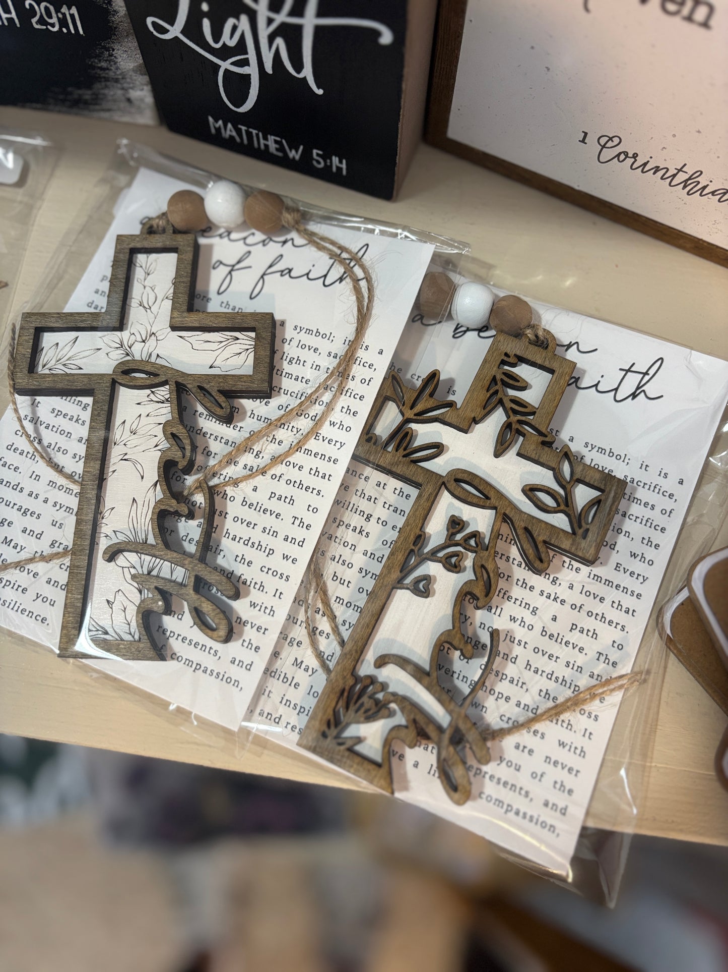 Cross car charms