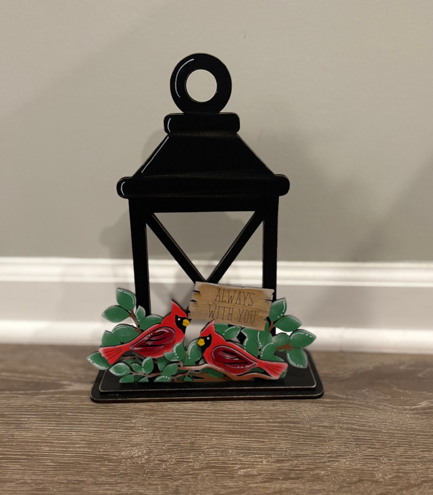 Lantern with candle (battery operated) with interchangeable inserts