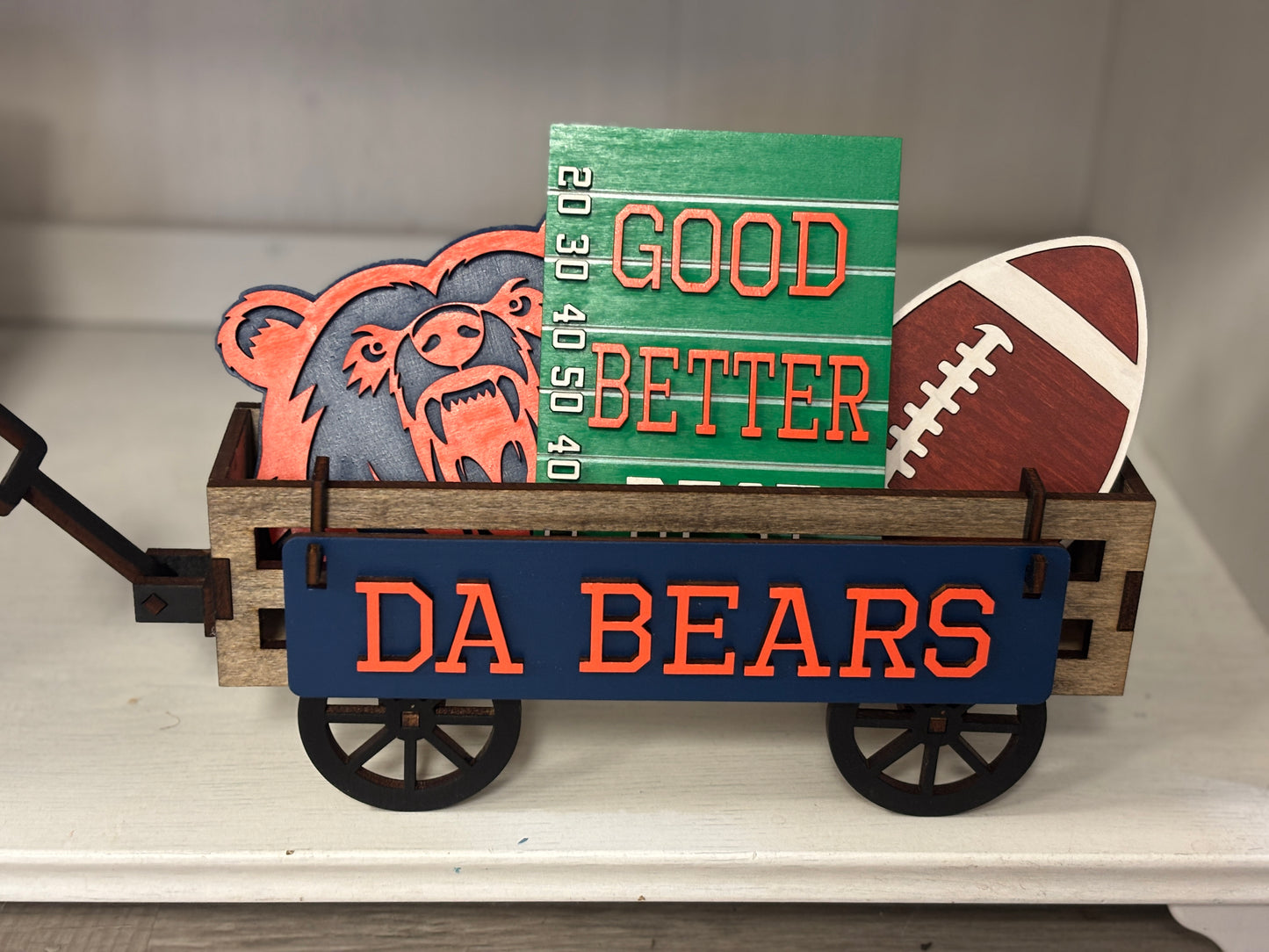 Bears- football wagon/shelf set