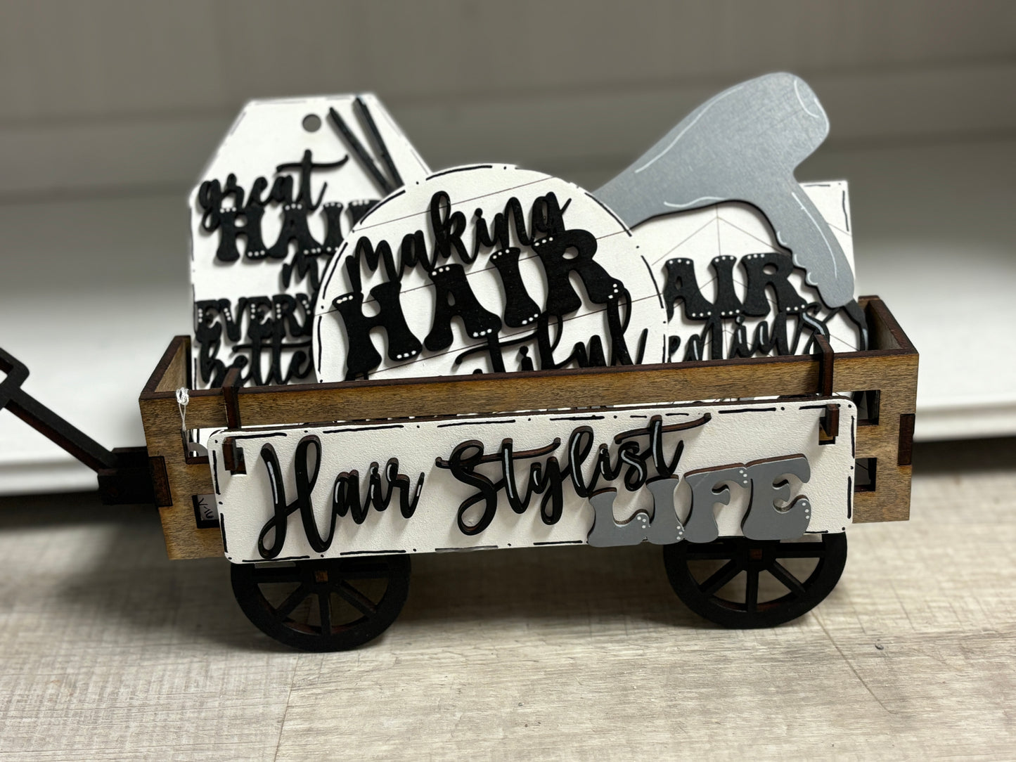 Hair stylist wagon/shelf interchangeable set