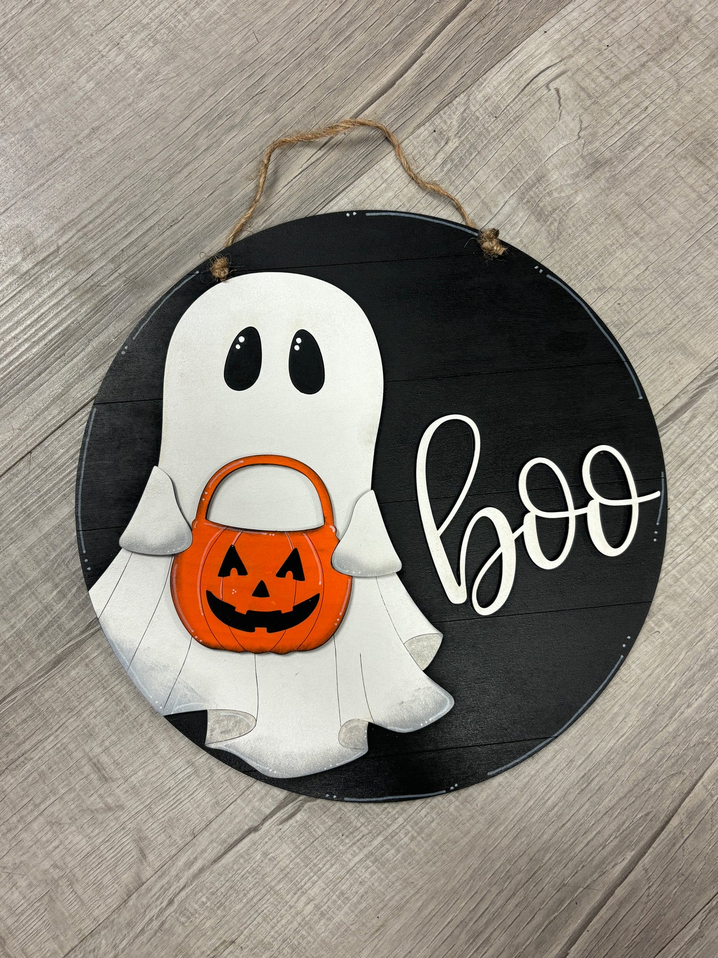Halloween ghost door hanger
