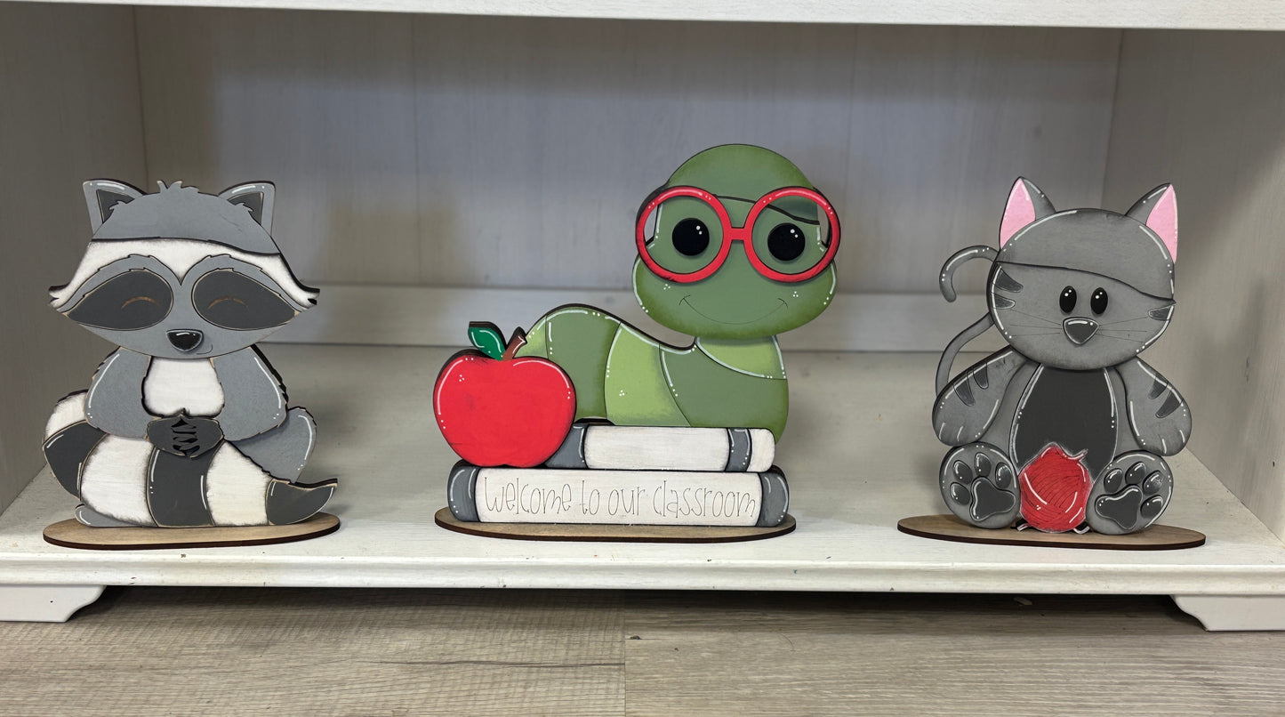Standing Animals & gnomes with interchangeable hats (sold separately)