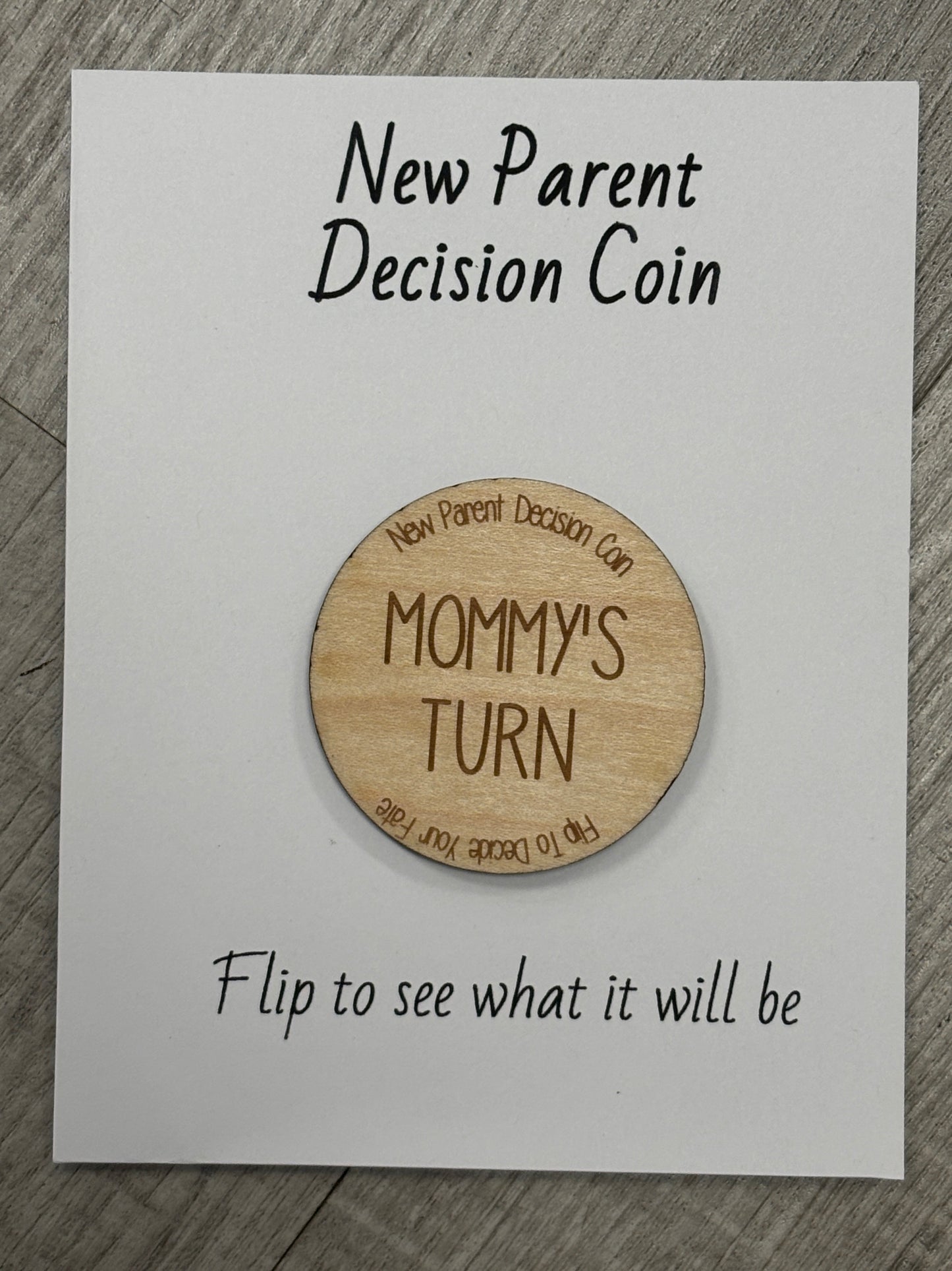 New Parent decision coin