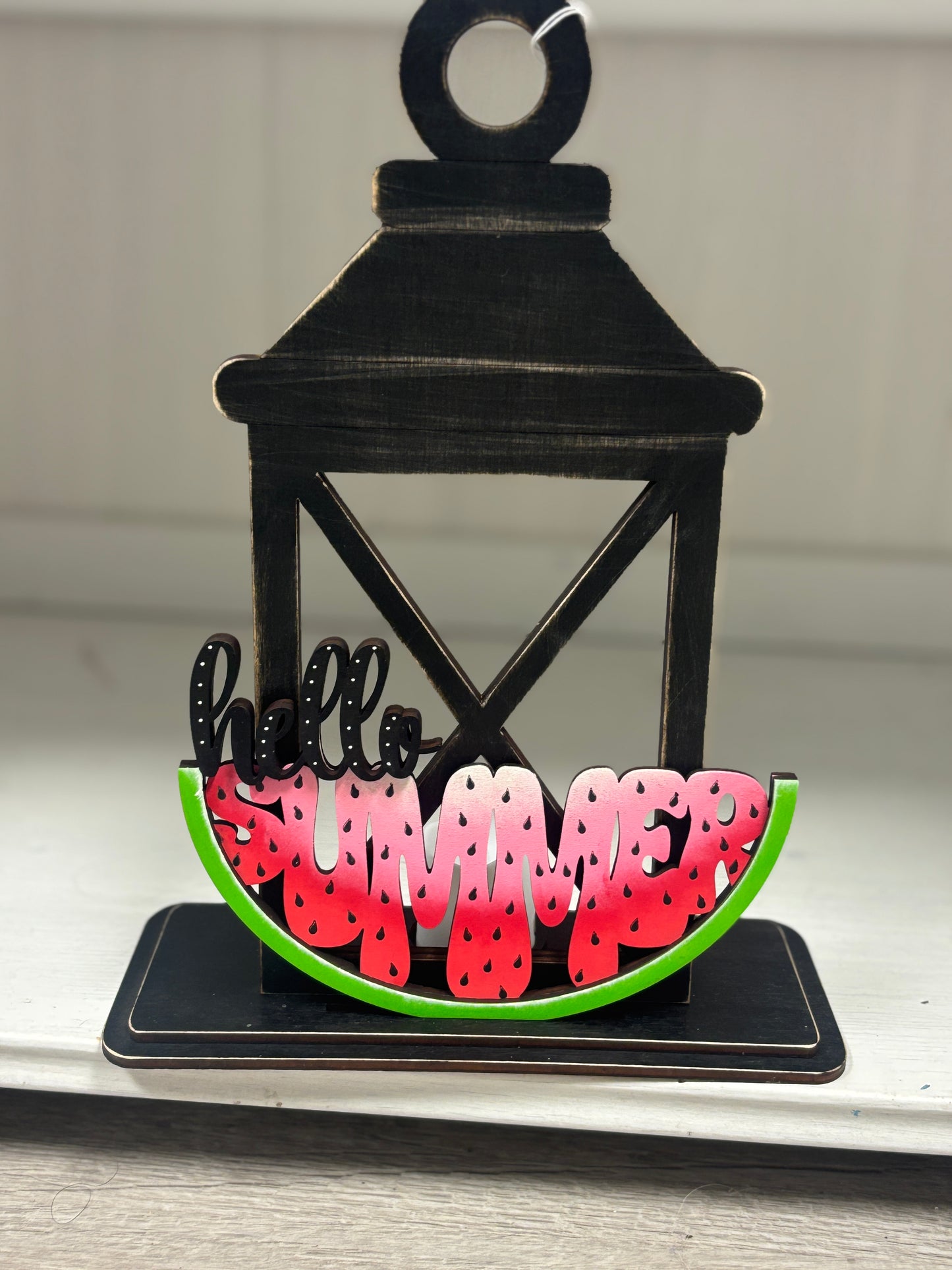 Lantern with candle (battery operated) with interchangeable inserts