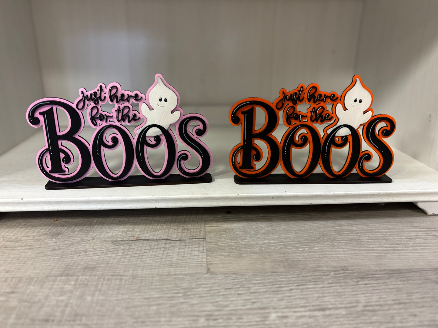 Here for the boos Halloween shelf sitter