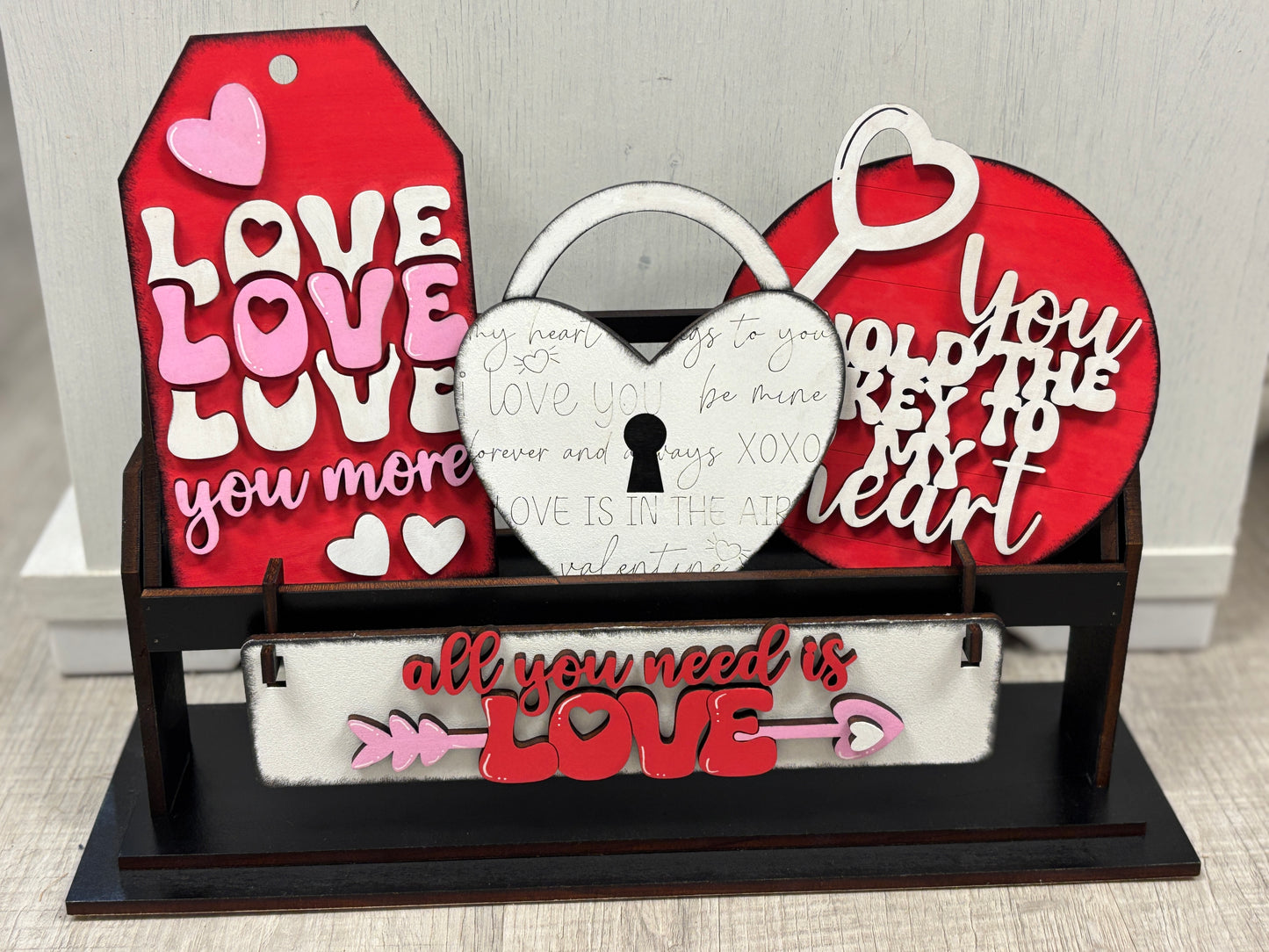 Valentine’s - All you need is Love wagon/shelf insert set