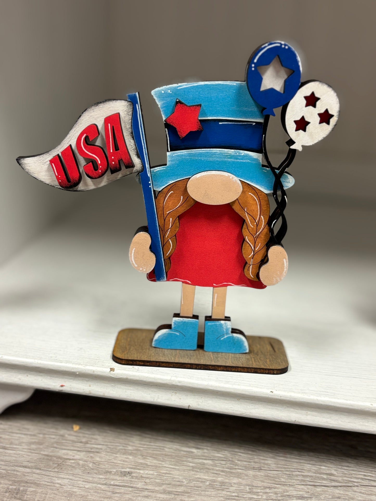 Mini standing patriotic gnomes