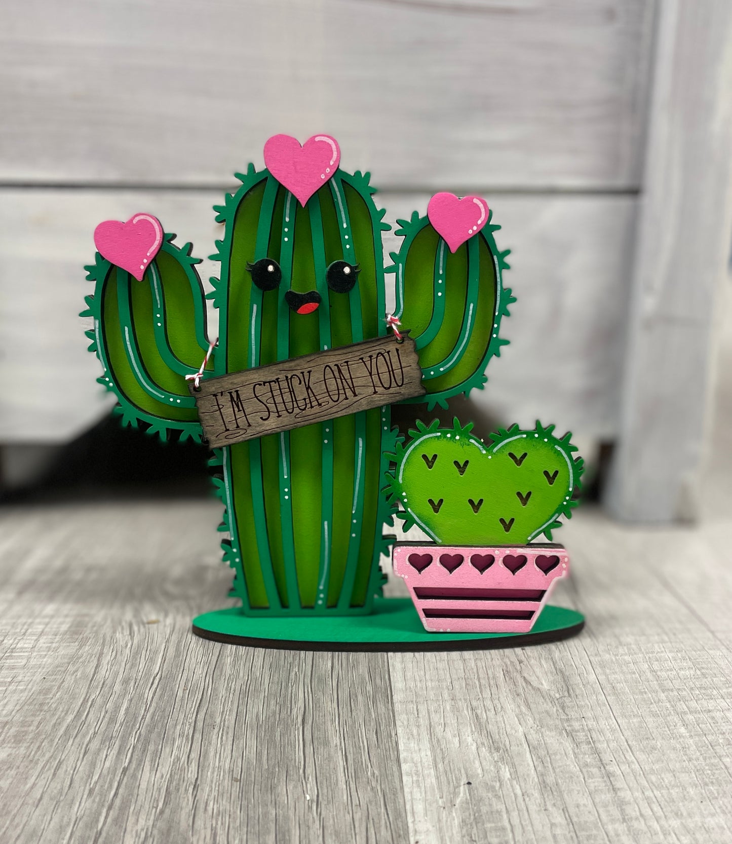 Mini standing Valentine’s cactus