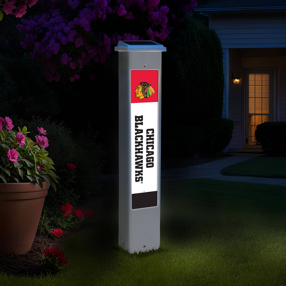 NHL Team Glow Post - Chicago Blackhawks