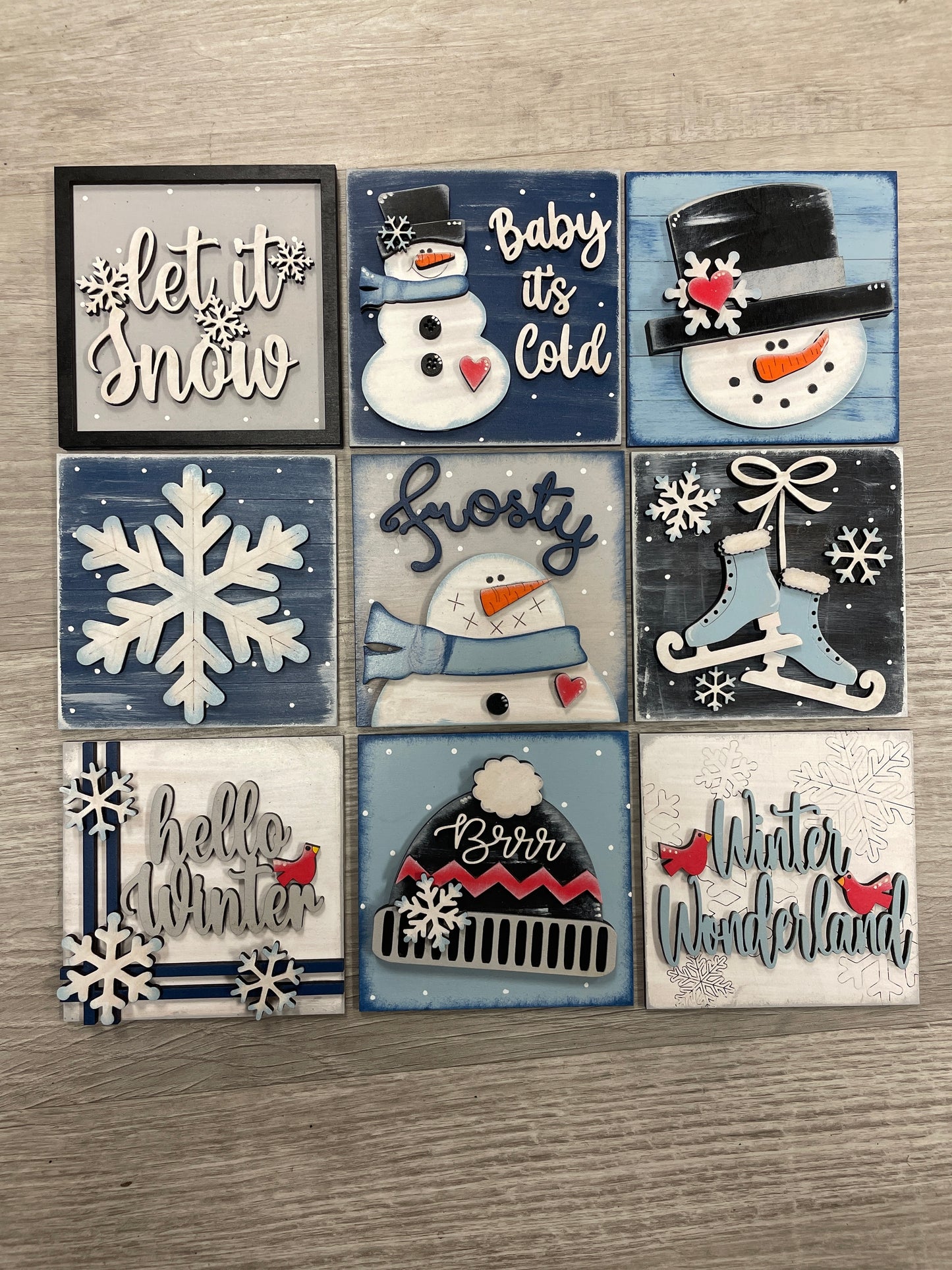 Christmas / winter square inserts