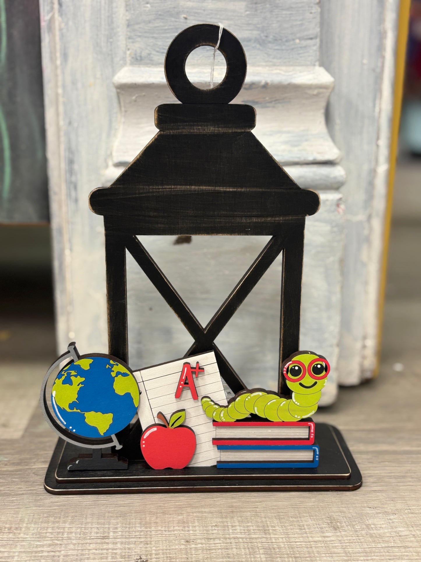 Lantern with candle (battery operated) with interchangeable inserts