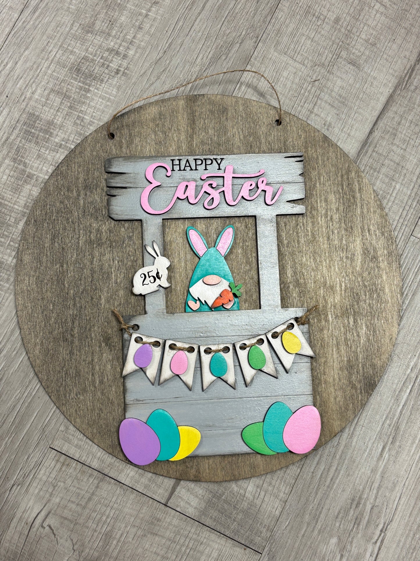 Easter gnome door hanger