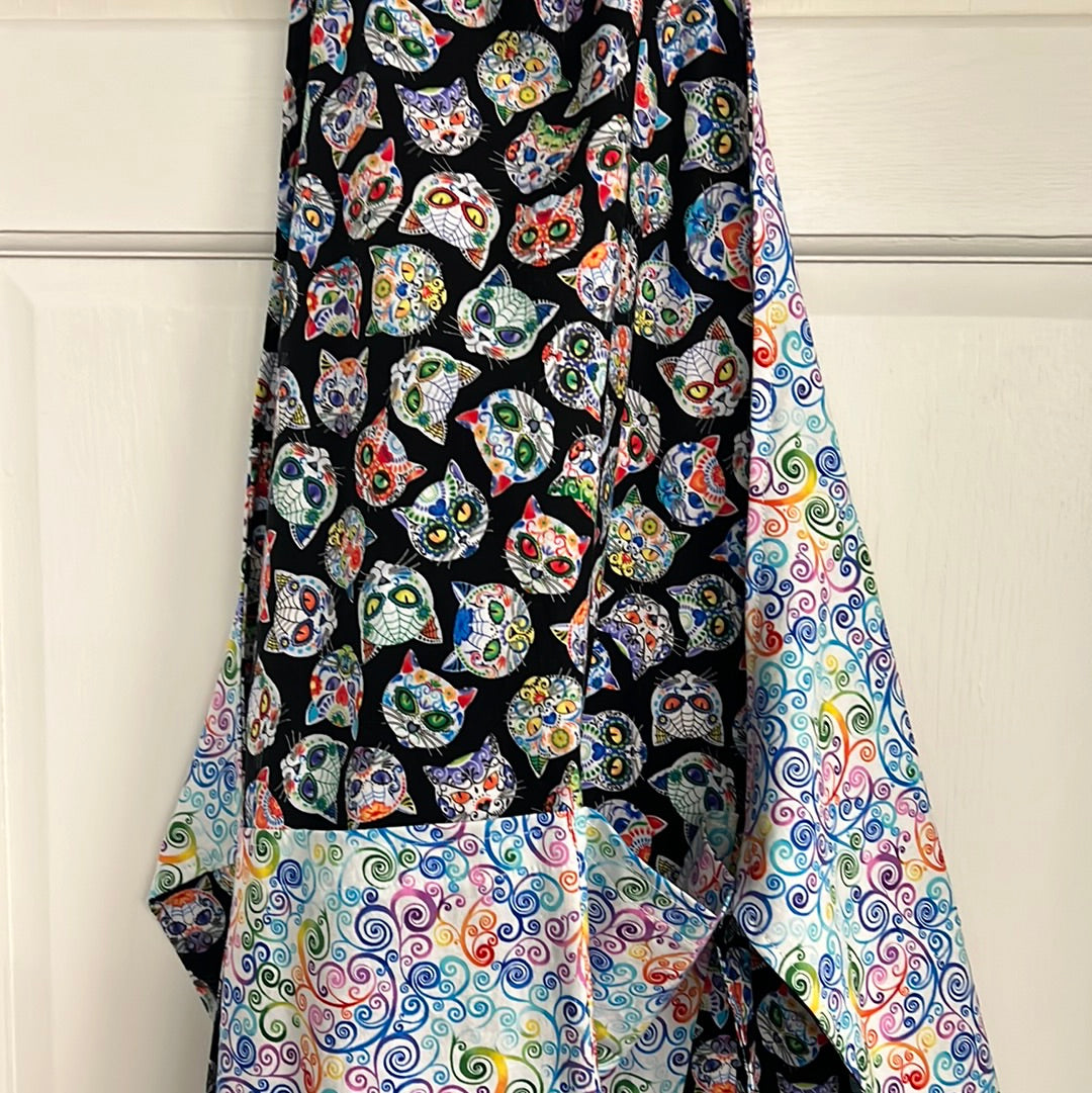 Sugar skull cats apron