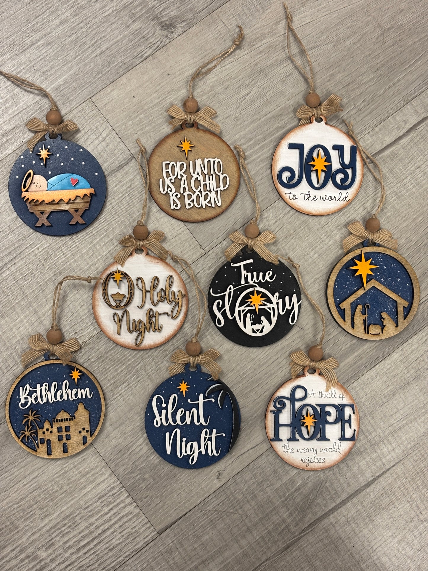 Christmas nativity ornaments