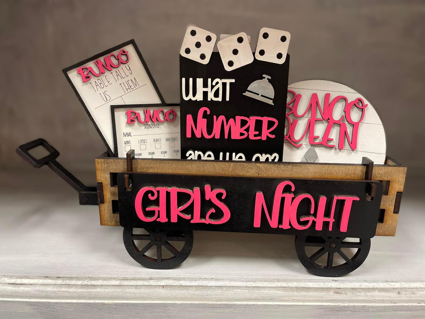 Bunco wagon/shelf set