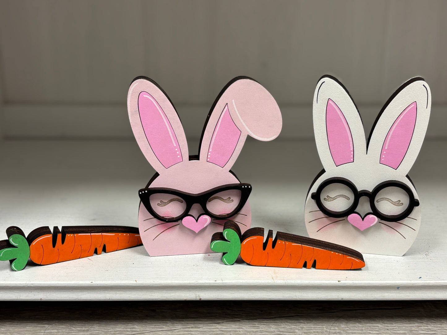 Chunky Easter bunny shelf sitters