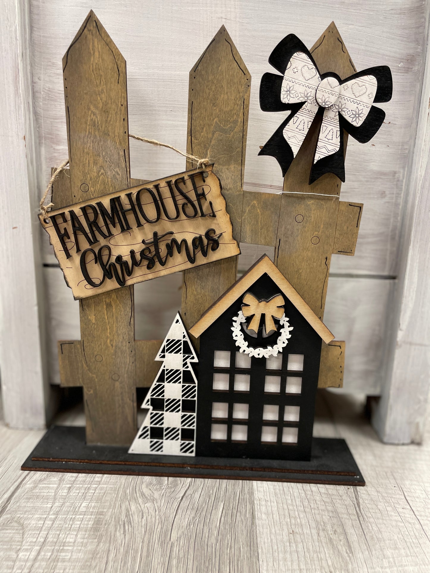 Farmhouse Christmas interchangeable fence set
