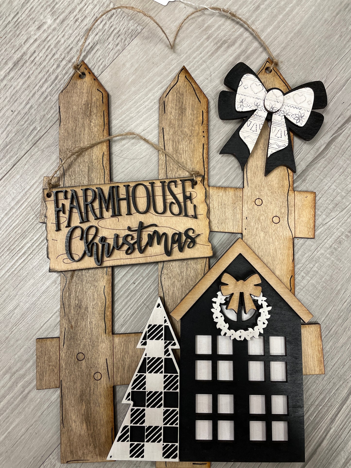 Farmhouse Christmas interchangeable fence set