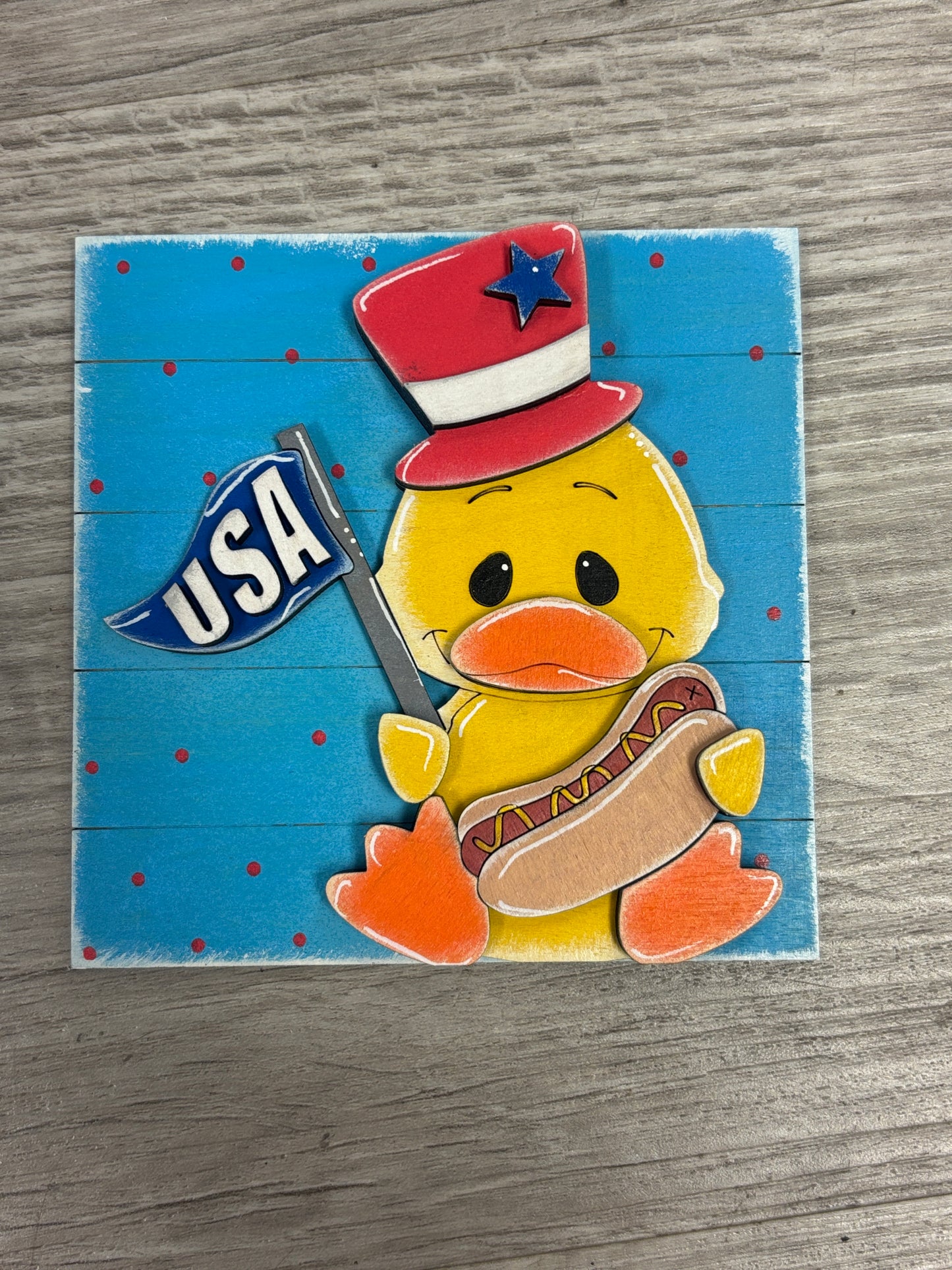 Patriotic ducks interchangeable square and rectangle inserts