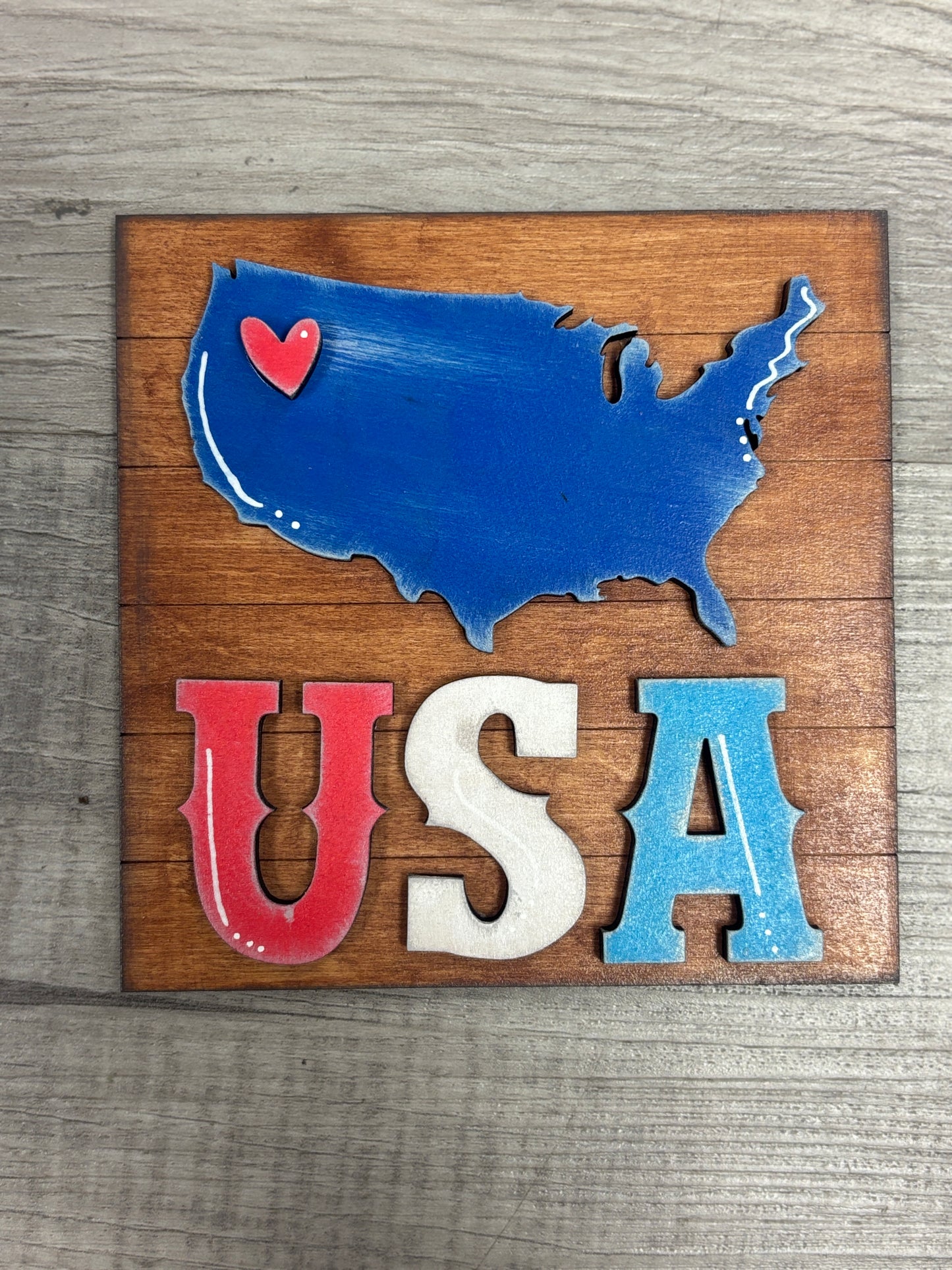 Patriotic July 4th square inserts