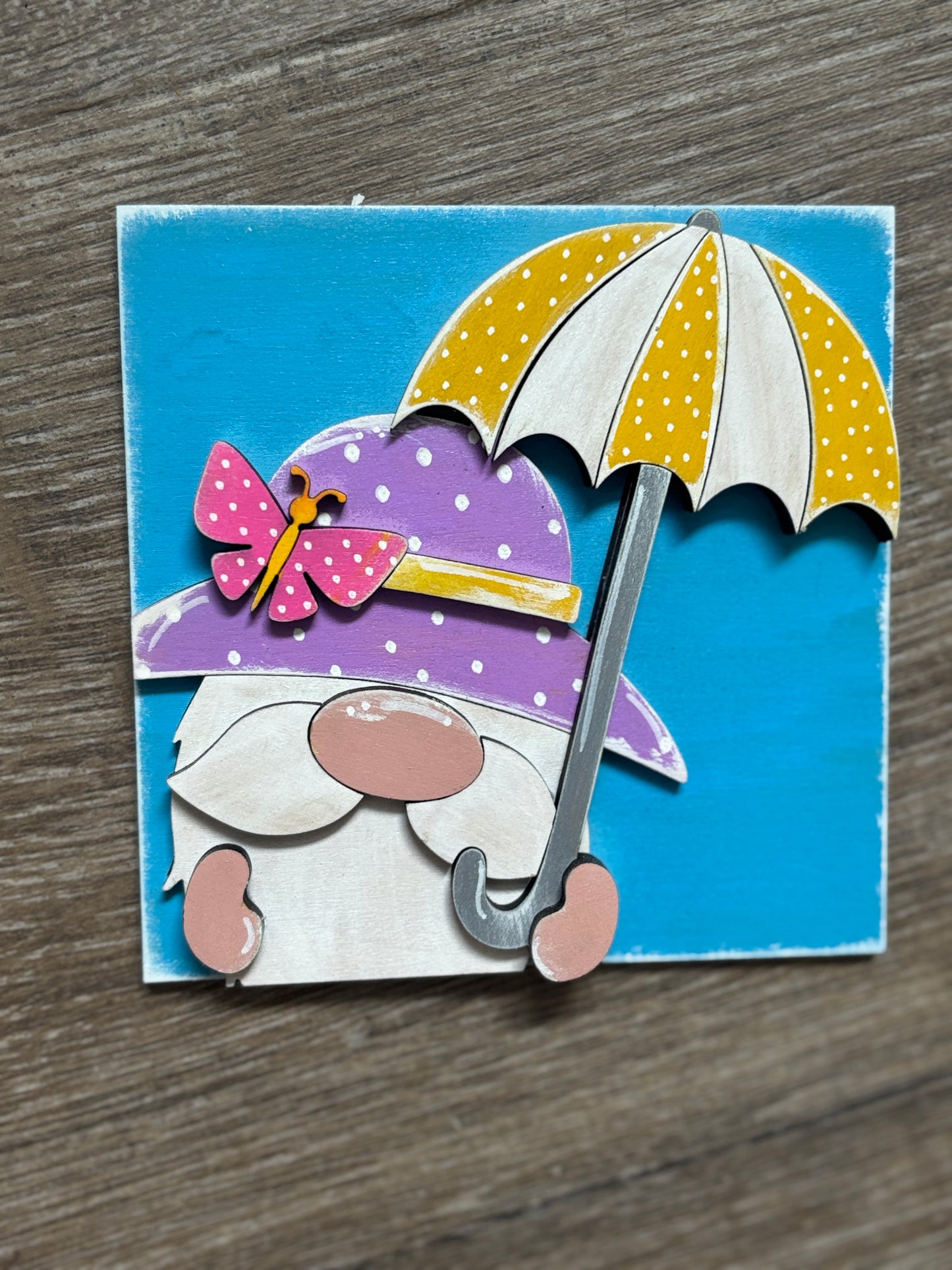 Spring gnomes interchangeable square and rectangle inserts