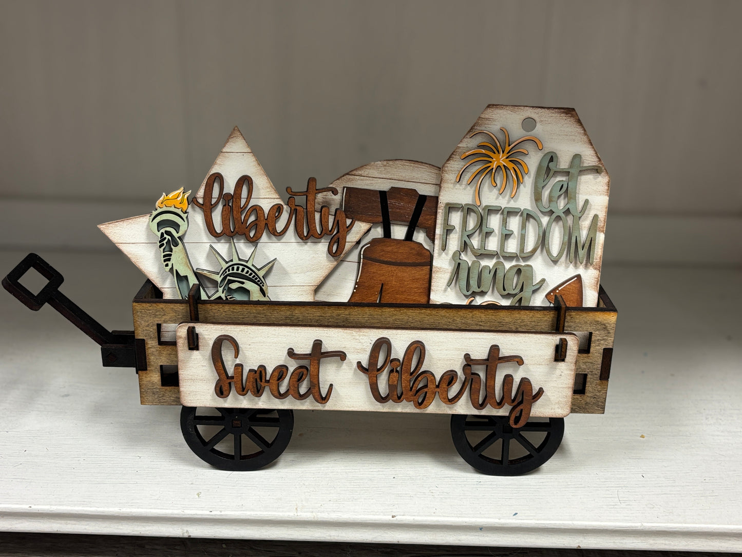 Sweet Liberty wagon/ shelf set