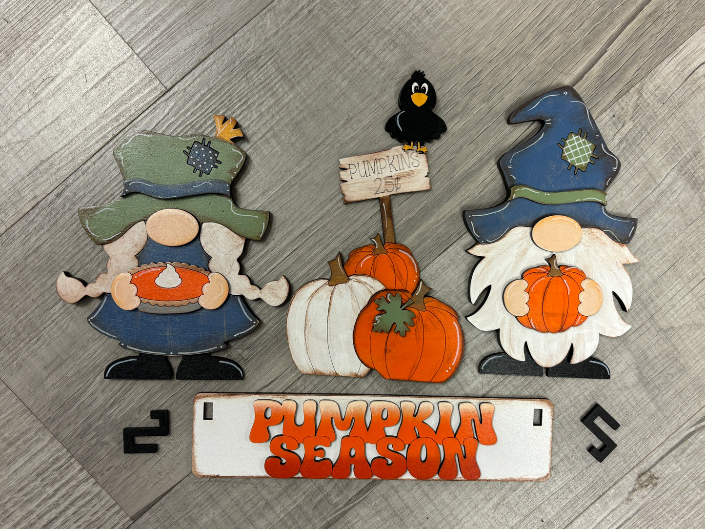 Pumpkin season gnome interchangeable set for wagon and shelf