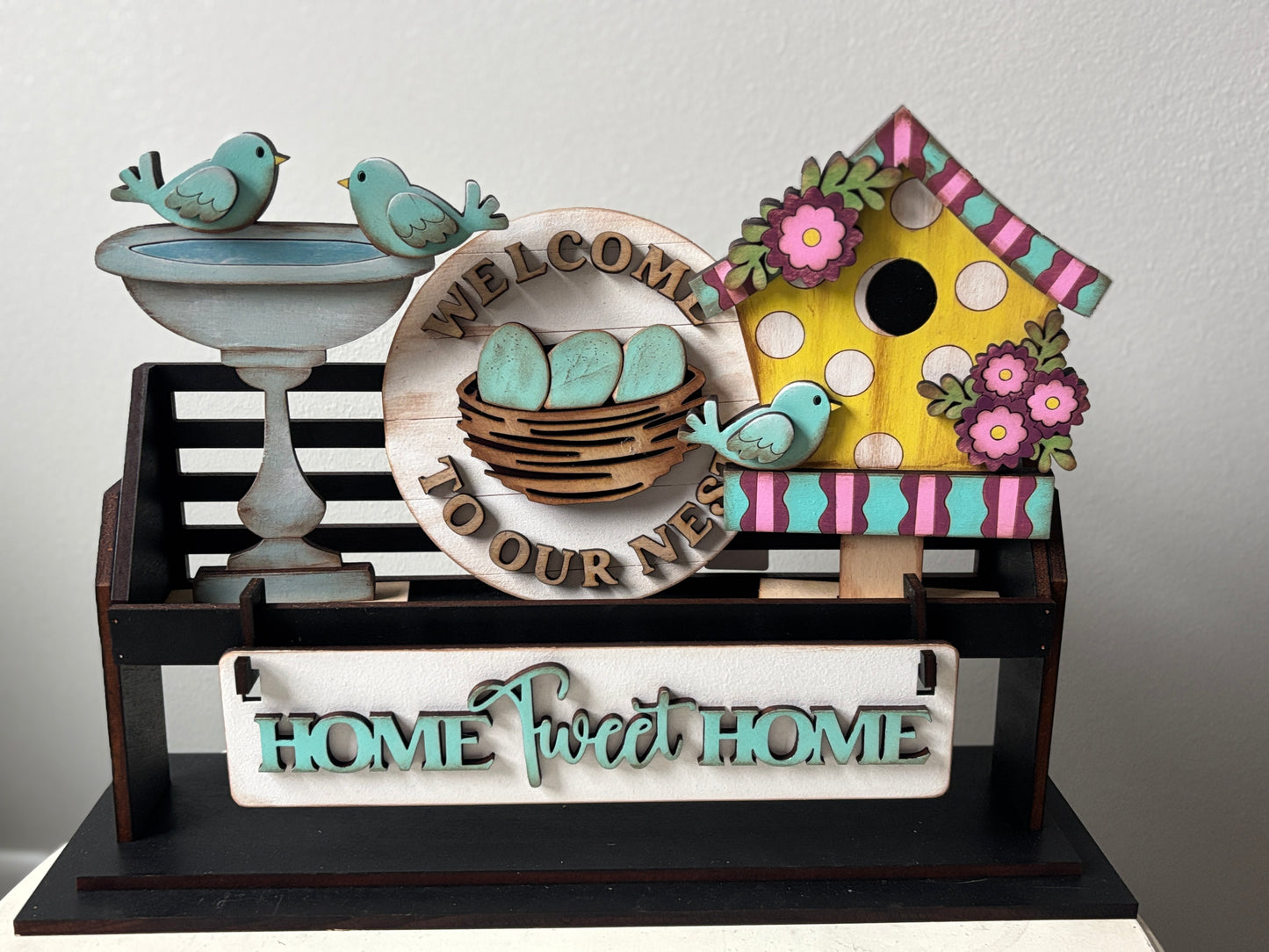 Home tweet home wagon/shelf set