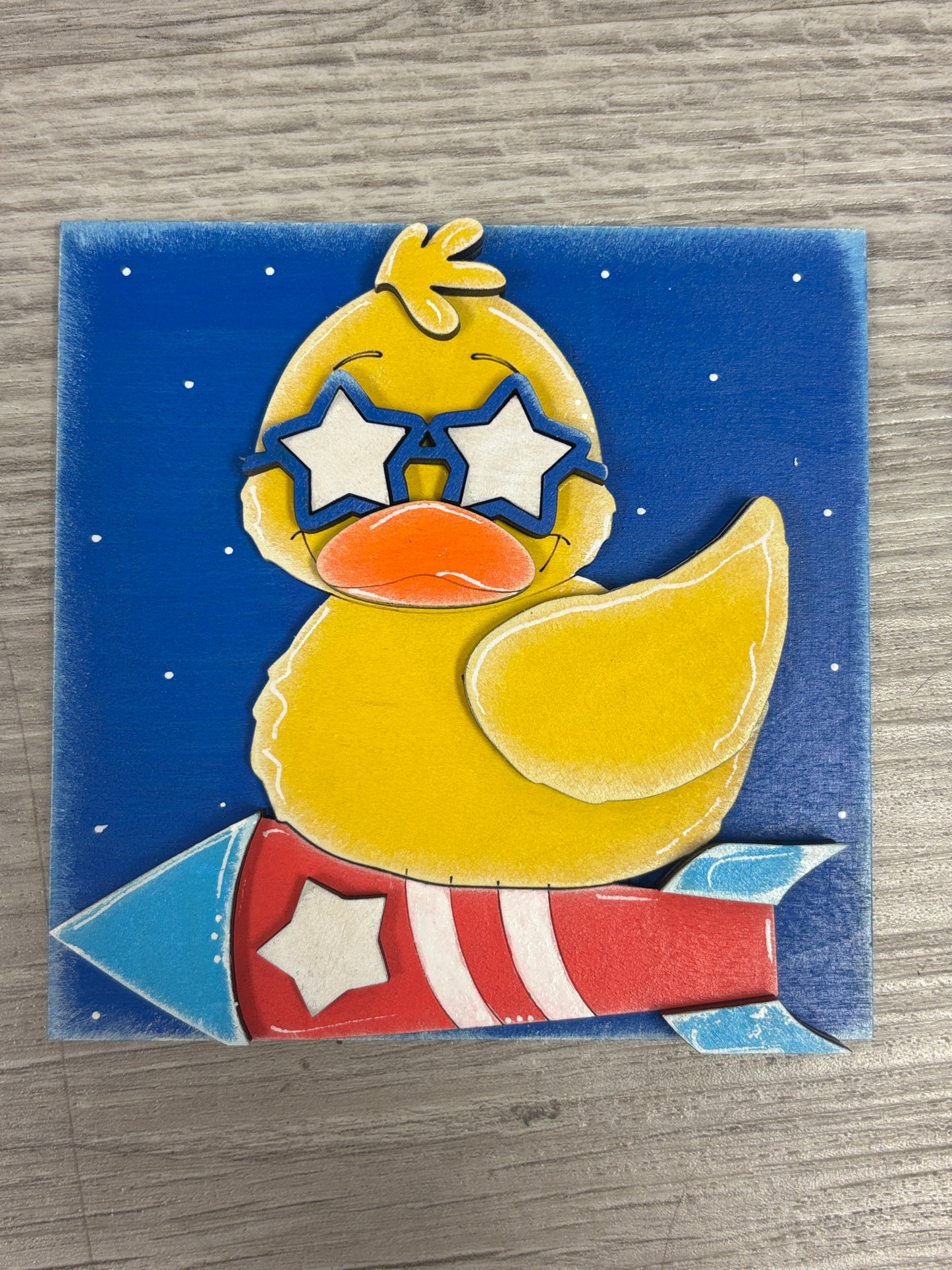 Patriotic ducks interchangeable square and rectangle inserts