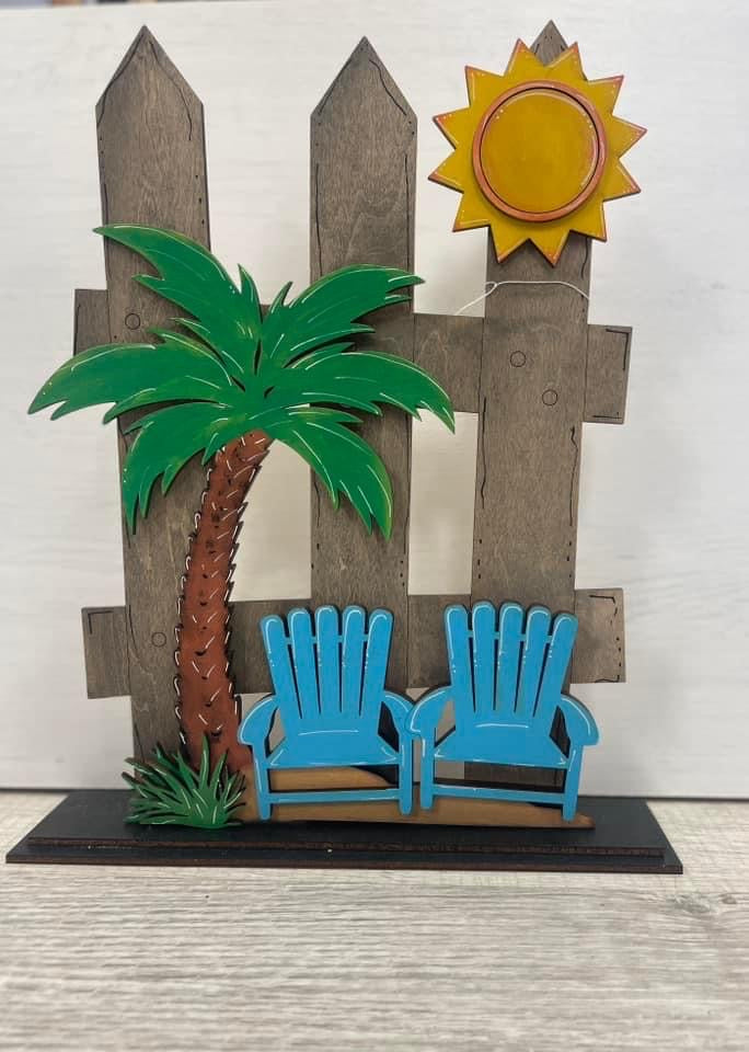 Summer Beach chairs interchangeable fence set
