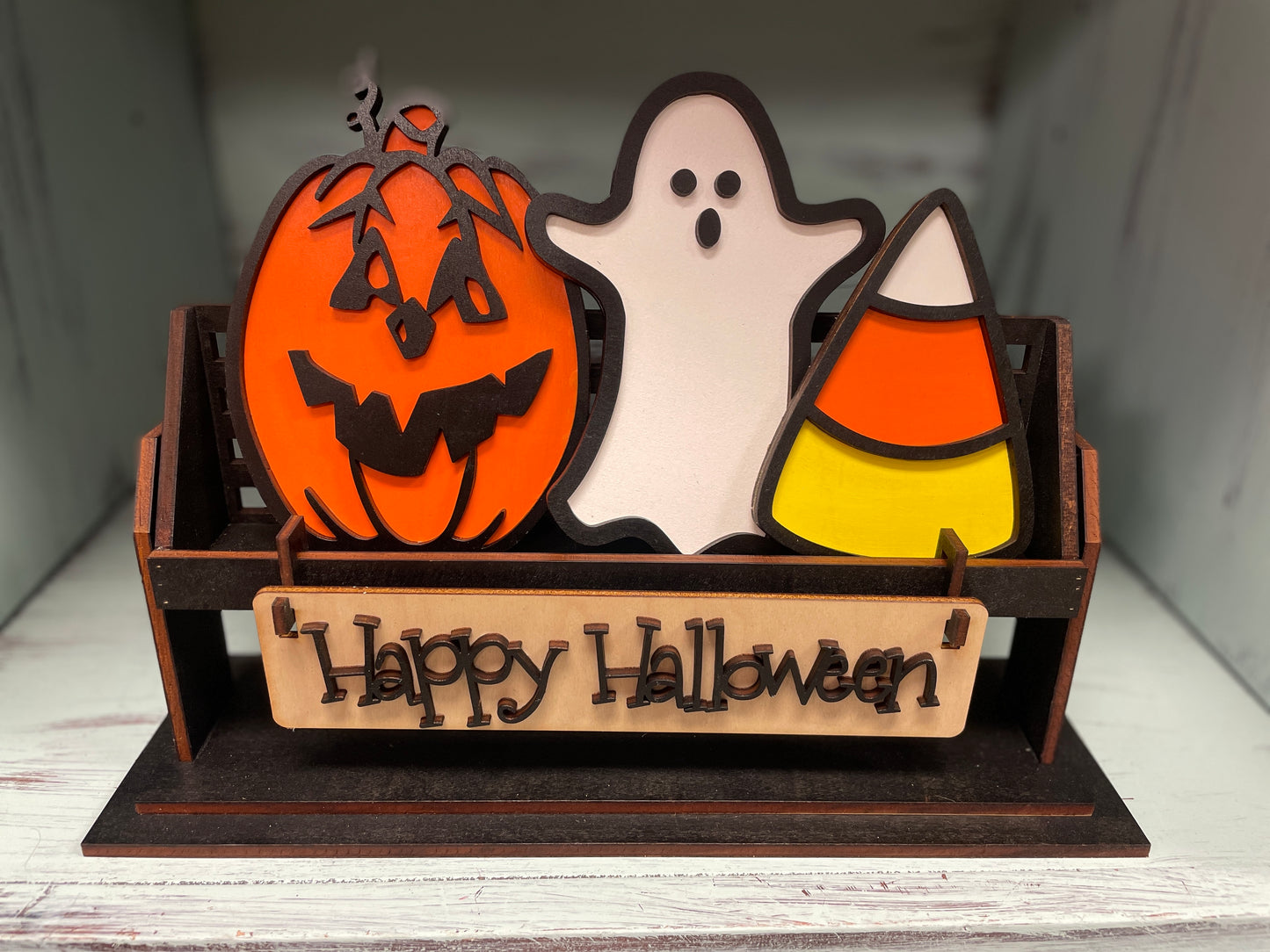 Happy Halloween interchangeable insert set for wagon and shelf