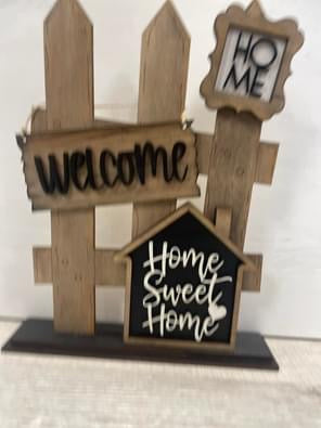 Home sweet home interchangeable fence set