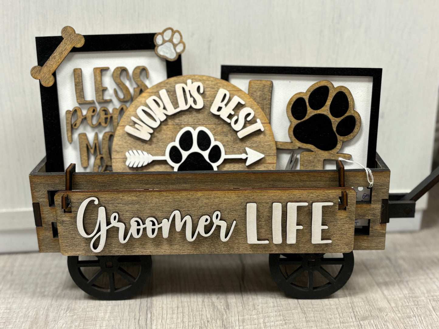 Groomer wagon/shelf interchangeable set