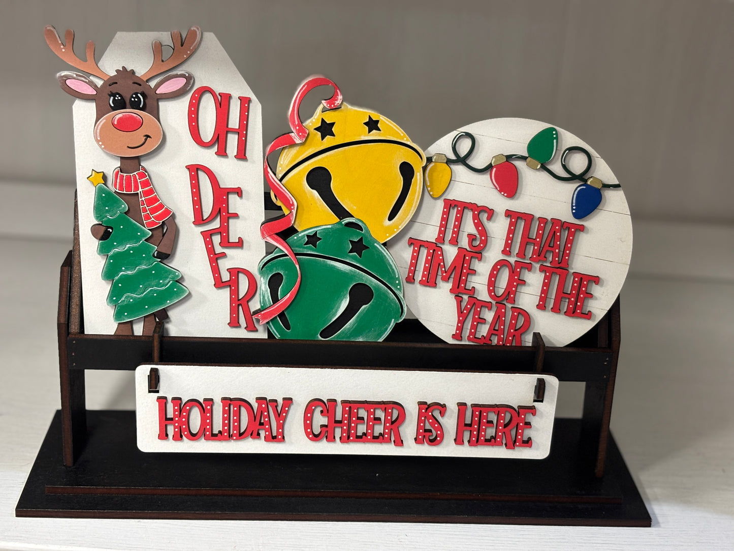 Oh Deer Christmas wagon/shelf set