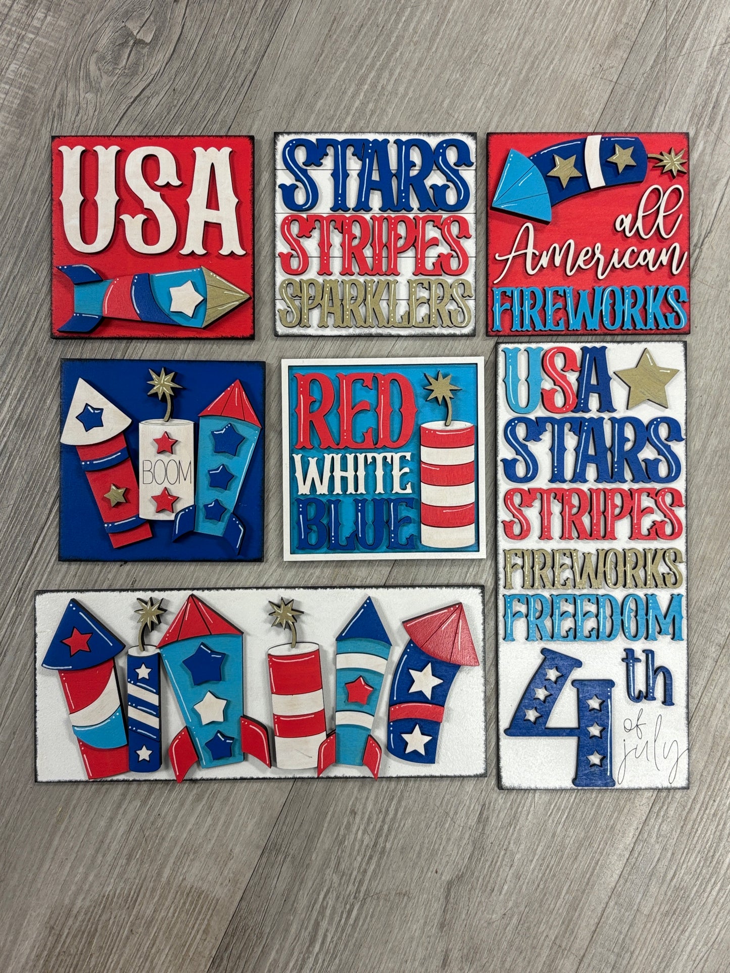 Fireworks interchangeable square and rectangle inserts