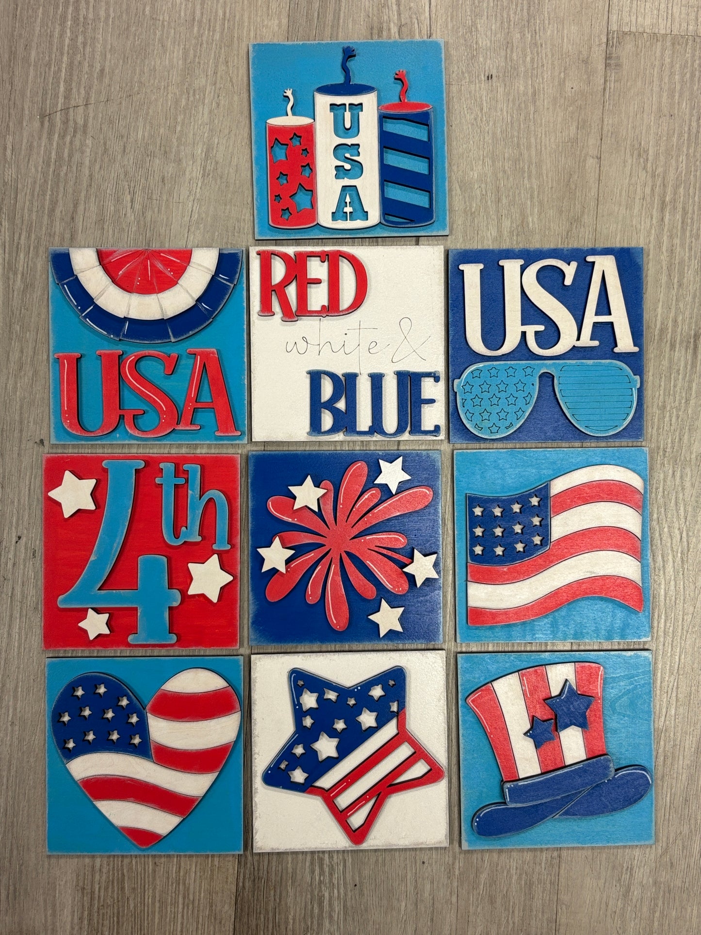 July 4th square inserts