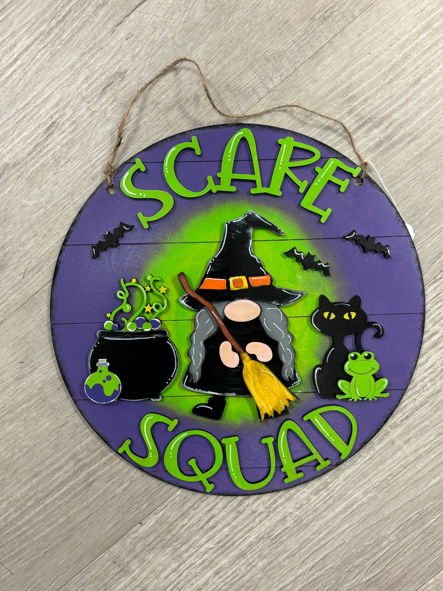 Scare squad gnome witch door hanger