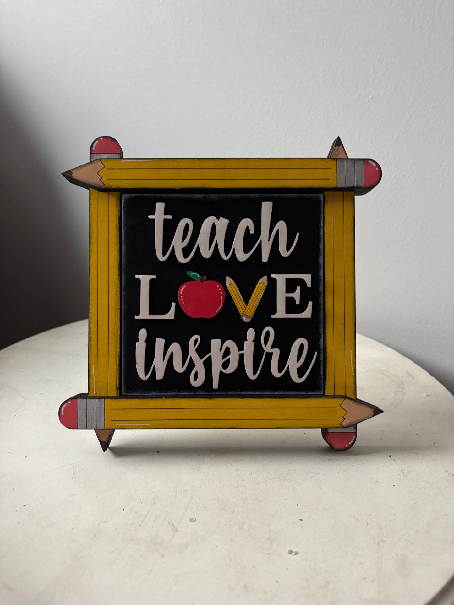School Teacher themed Single frame for interchangeable square inserts
